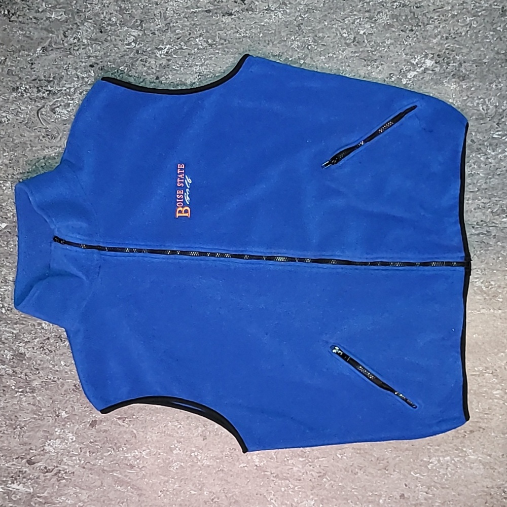 Vintage. Made in USA. Boise State Golf. Poly-fleece vest. Men's XL